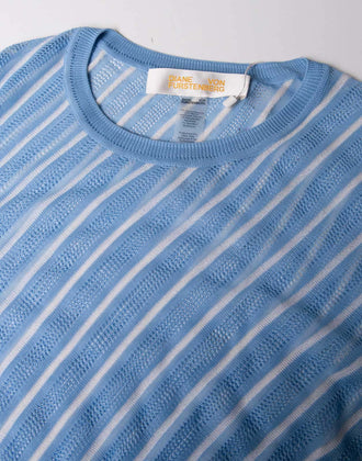 RRP €295 DIANE VON FURSTENBERG Jumper Dress Size M Merino Wool Blend Striped gallery photo number 5