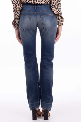 RRP €420 TRE By NATALIE RATABESI Jeans W25 Distressed Faded Straight Made in USA gallery photo number 3