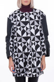 RRP €415 MARIA GRAZIA SEVERI WHITE Jacket Size IT 40 / XS Geometric 3/4 Sleeve gallery photo number 3