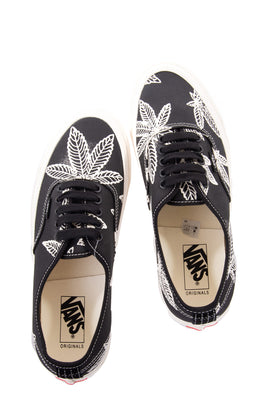 VANS Canvas Sneakers Size 42.5 UK 8.5 US 9.5 Sweet Leaf Print Two Tone Logo
