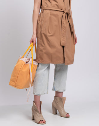 BLU BYBLOS Tote Bag Large Logo Detail Slouchy Design Drawstring Closure gallery photo number 1