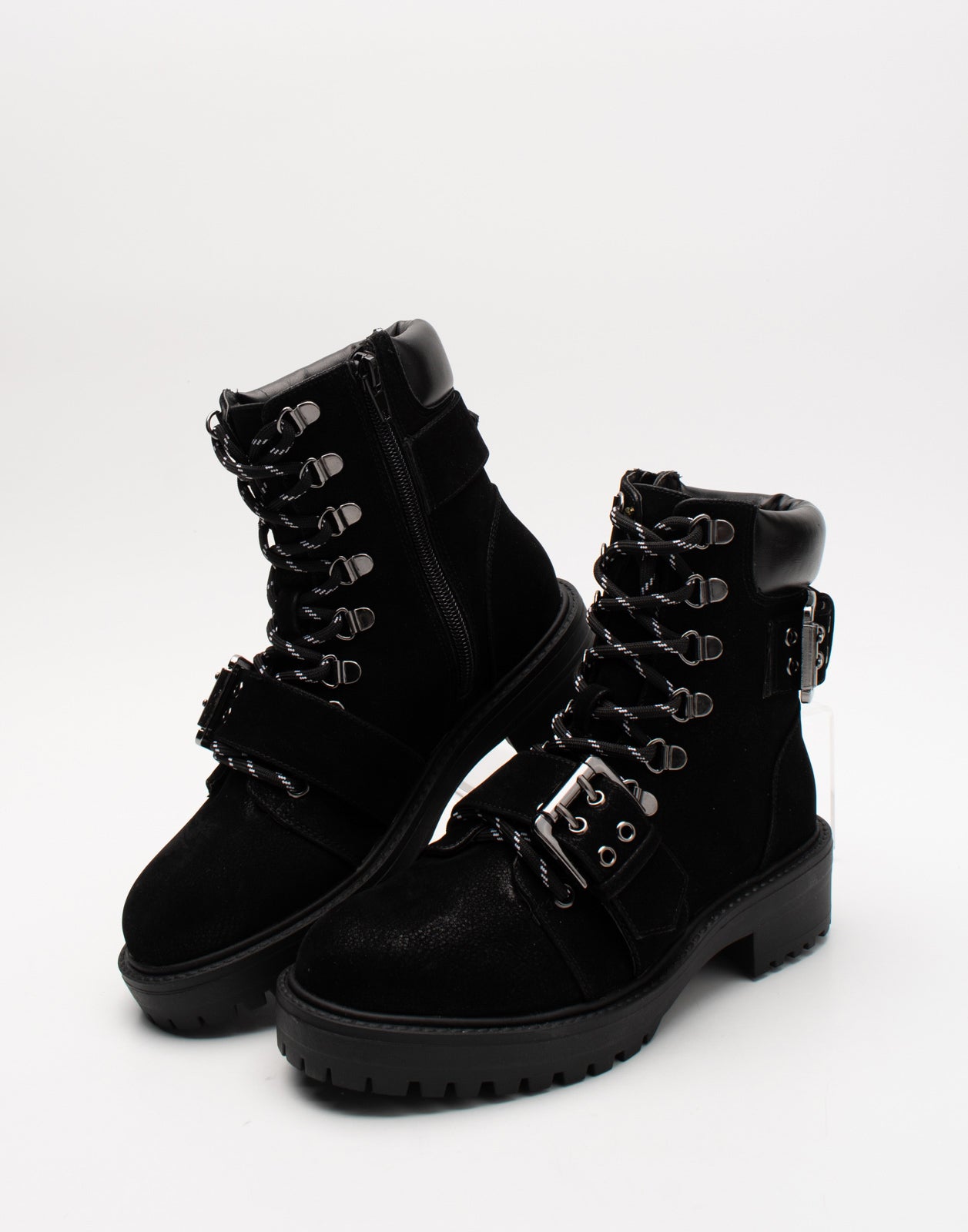 RRP €170 CARVELA Combat Boots Size 41 UK 8 US 11 Treated Buckle Straps Lug Sole gallery main photo