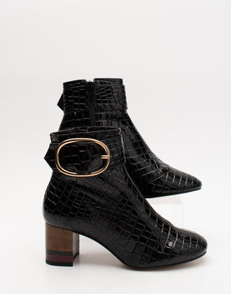 RRP €135 KG KURT GEIGER Ankle Boots EU 36 UK 3 US 6 Crocodile Pattern Varnished gallery photo number 1