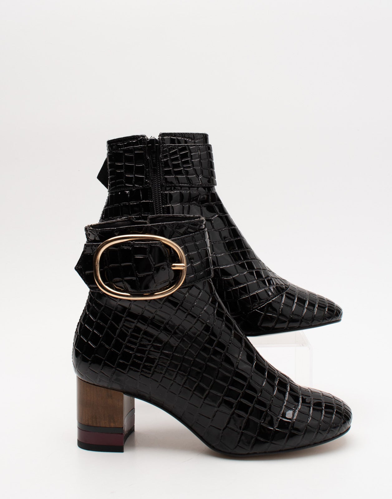 RRP €135 KG KURT GEIGER Ankle Boots EU 36 UK 3 US 6 Crocodile Pattern Varnished gallery main photo