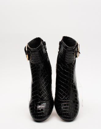 RRP €135 KG KURT GEIGER Ankle Boots EU 36 UK 3 US 6 Crocodile Pattern Varnished gallery photo number 3