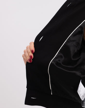 8 Blouson Jacket Size IT 46 Black Made in Portugal gallery photo number 7