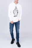 RRP €189 TOM REBL Hoodie Size S Coated Front Pullover Made in Italy gallery photo number 3