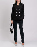 RRP €165 8PM Naomi Seam Front Trousers Size S Shiny Zipped Cuffs Made in Italy gallery photo number 1