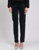 RRP €165 8PM Naomi Seam Front Trousers Size S Shiny Zipped Cuffs Made in Italy gallery photo number 5