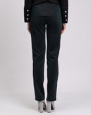 RRP €165 8PM Naomi Seam Front Trousers Size S Shiny Zipped Cuffs Made in Italy gallery photo number 7