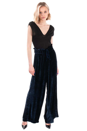 RRP €380 FEDERICA TOSI Velour Trousers Size IT 40 / XS Silk Blend Made in Italy gallery photo number 2