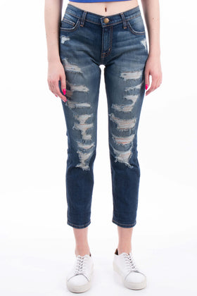RRP €175 CURRENT/ELLIOTT Boyfriend Jeans W26 Stretch Ripped Made in USA gallery photo number 2