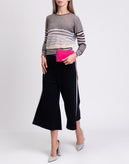 RRP€400 CHINTI & PARKER Wool Knitted Capri Trousers Size L Seam Front Made in UK gallery photo number 1