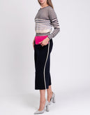 RRP€400 CHINTI & PARKER Wool Knitted Capri Trousers Size L Seam Front Made in UK gallery photo number 2