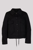 8 Jacket Size M RRP€205 Garment Dye Black Button Front Pleated Back gallery photo number 1