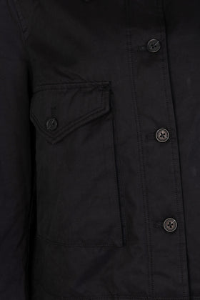 8 Jacket Size M RRP€205 Garment Dye Black Button Front Pleated Back gallery photo number 5