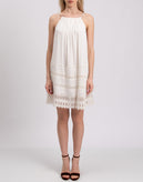RRP €225 ALICE + OLIVIA Boho Style Dress Size L Crochet Details gallery photo number 3