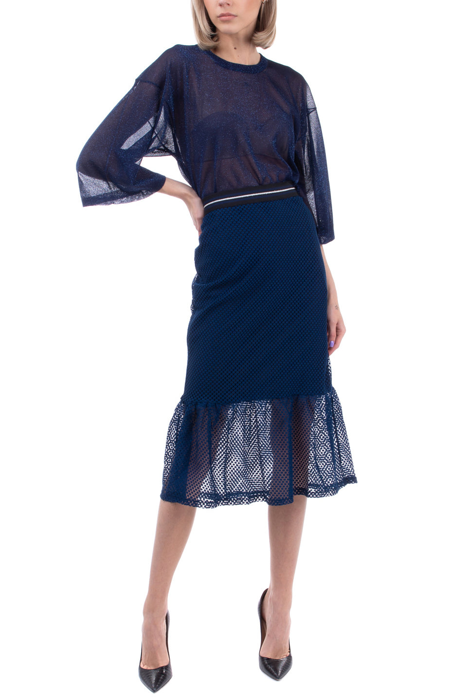 RRP €170 8 Flounce Skirt Size S Made in Italy gallery main photo