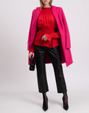 GEORGE J. LOVE Top Blouse Size IT 38 Shirred Self Tie Back gallery photo number 2