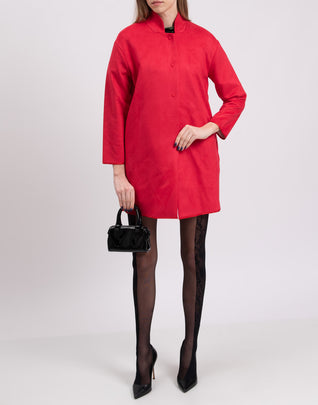 RRP €285 8 Coat Size XS Suede Effect Made in Italy