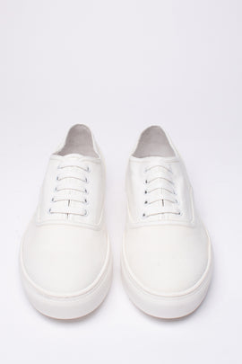 RRP €130 8 Canvas Sneakers Size 43 UK 9 US 10 White Lace Up Made in Italy