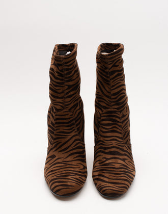 RRP €155 JOLIE By EDWARD SPIERS Ankle Boots EU38 UK5 US8 HANDMADE Zebra Pattern gallery photo number 3