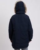 PROMOD Parka Jacket IT48 Light Padded Hooded Detachable Faux Fur Ribbed Cuffs gallery photo number 6