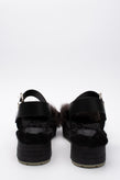 RRP€160 RUCOLINE Leather & Rabbit Fur Slingback Sandals US6 EU36 UK3 Platform gallery photo number 4