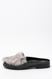 RRP€500 OPENING CEREMONY Leather & Rabbit Fur Mule Shoes US6 EU36 UK3 gallery photo number 1