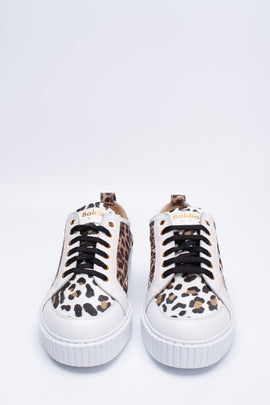 RRP €245 BALDININI TREND Velour & Leather Sneakers US7 UK4 EU37 Leopard Print