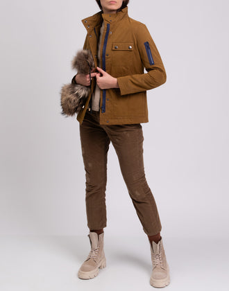 RRP €245 GEORGE J. LOVE Military Jacket Size L Padded Drawstring Waist Full Zip gallery photo number 3