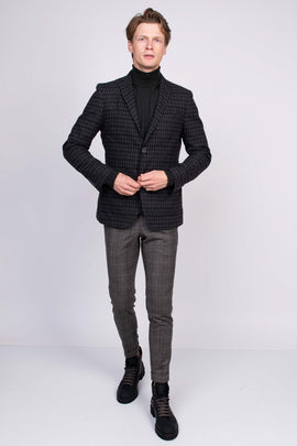 RRP €270 LIU JO UOMO Blazer Jacket Size 48 Wool Blend Made in Italy