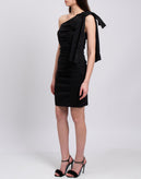 RRP €515 SEA Shoulder Bow Sheath Dress Size US 0 / XS Stretch Wool & Linen Blend gallery photo number 4