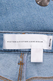 RRP €360 VICTORIA VICTORIA BECKHAM Jeans W27 Stretch Coated Flowers Cropped gallery photo number 7