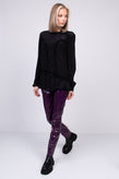 RRP€285 PREEN LINE LARA Top Blouse Size S Ruched Lace See Through Crew Neck gallery photo number 2