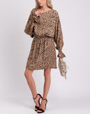 RRP €250 BAUM UND PFERDGARTEN AEMILEY Blouson Dress Size DE 38 Leopard Open Back gallery photo number 4