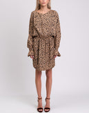 RRP €250 BAUM UND PFERDGARTEN AEMILEY Blouson Dress Size DE 36 Leopard Open Back gallery photo number 5