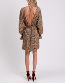 RRP €250 BAUM UND PFERDGARTEN AEMILEY Blouson Dress Size DE 38 Leopard Open Back gallery photo number 7