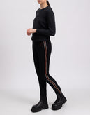 JUST CAVALLI Track Trousers US4 IT40 S RRP$200 Logo Stripes Zipped Cuffs gallery photo number 1