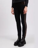 JUST CAVALLI Track Trousers US4 IT40 S RRP$200 Logo Stripes Zipped Cuffs gallery photo number 5