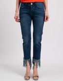 RRP €255 3X1 Jeans W28 Garment Dye Fringe Straight Leg Cropped Made in USA gallery photo number 3