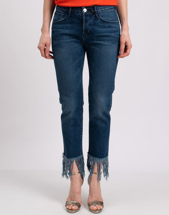 RRP €255 3X1 Jeans W28 Garment Dye Fringe Straight Leg Cropped Made in USA gallery photo number 3