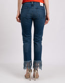 RRP €255 3X1 Jeans W28 Garment Dye Fringe Straight Leg Cropped Made in USA gallery photo number 4