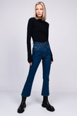 RRP €275 ATTICO Jeans Size 0 / XXS Garment Dye Slim Flared Cropped Made in Italy gallery photo number 2