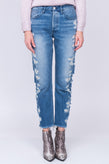 RRP €230 3X1 DOSA Jeans W26 Ripped Faded Slim Fit High Rise Cropped Made in USA gallery photo number 2