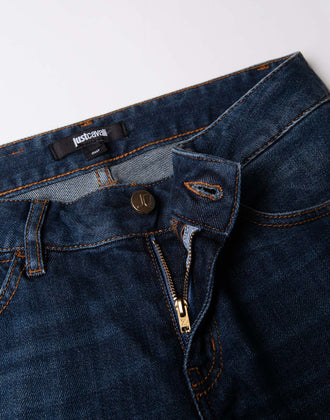 RRP €265 JUST CAVALLI Jeans W26 Stretch Faded Stitched Knees Made in Italy gallery photo number 8