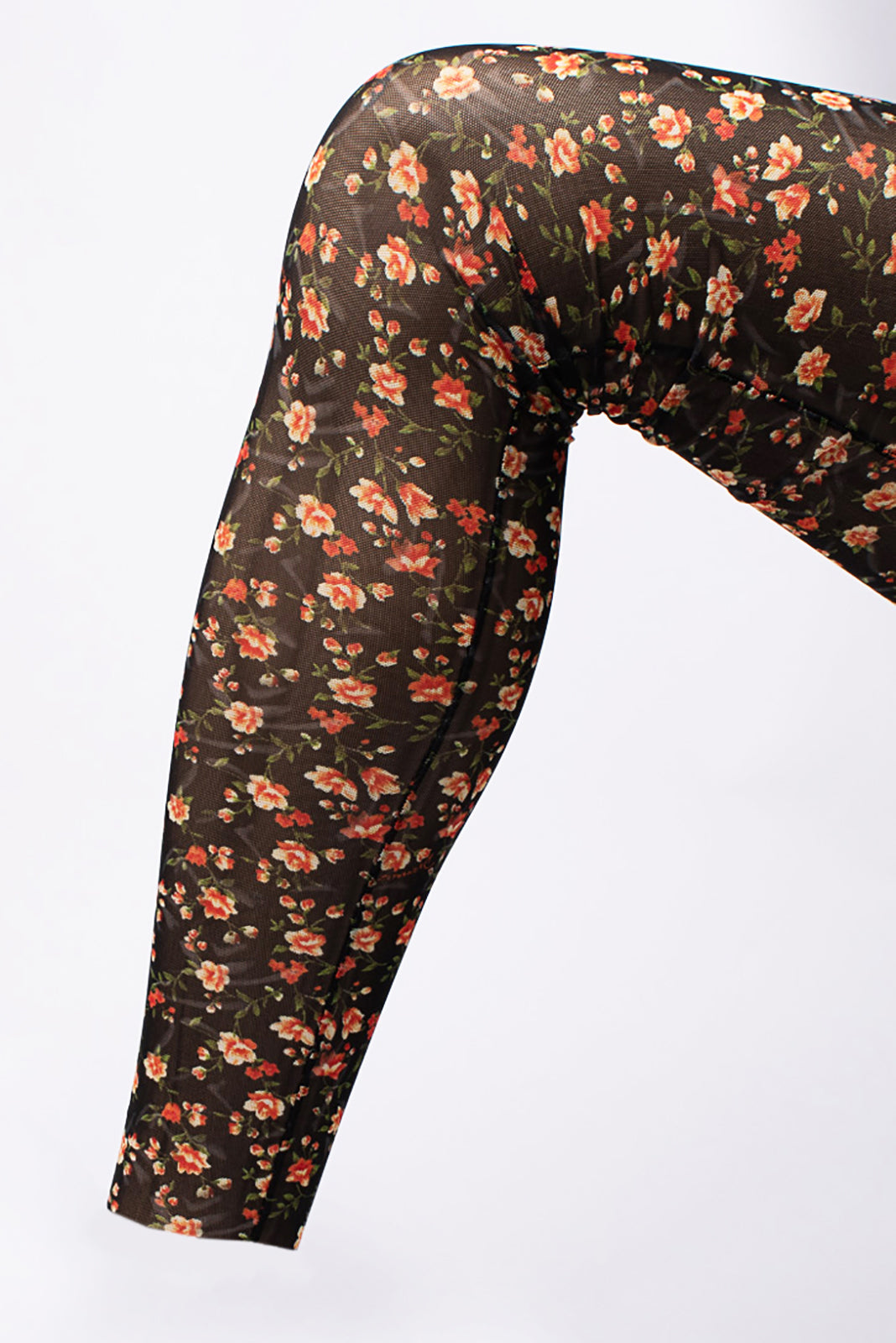 RRP €130 DSQUARED2 UNDERWEAR Tulle Leggings Size M Floral Cropped Made in Italy gallery main photo