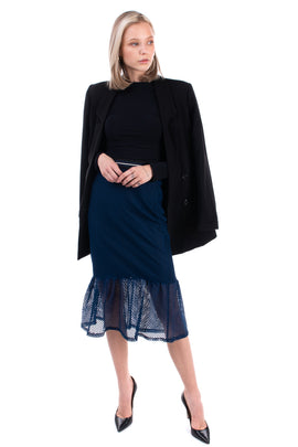 RRP €170 8 Flounce Skirt Size L Made in Italy