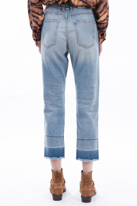 RRP €250 CURRENT/ELLIOTT THE FLING Boyfriend Jeans W27 Ripped Worn Look Cropped gallery photo number 5