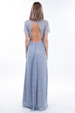 RRP €440 BY MALINA CLAIRE Lace Maxi A-Line Dress Size M Open Back Short Sleeve gallery photo number 6
